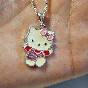 *Sale* JCM Sanrio Swarovski Crystal Hello Kitty Pendant Necklace 19"